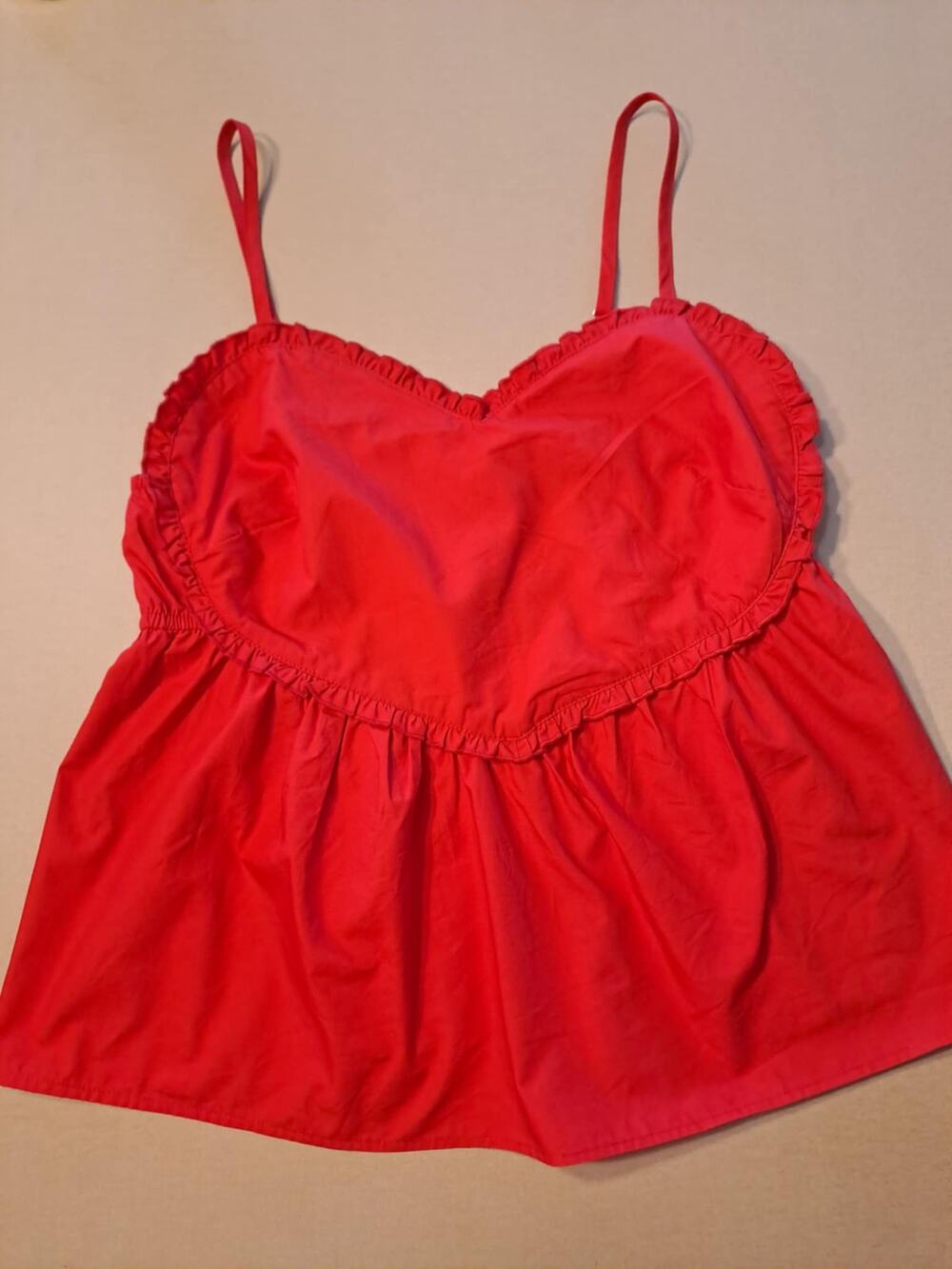 Love on a Hanger Top M L 40 - 42 Large Red Valentine Heart Camisole